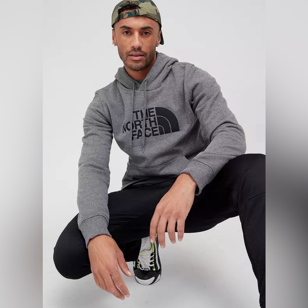 The North Face Drew Peak pullover heathered grey hoodie